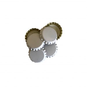 Crown Caps White 100PCS